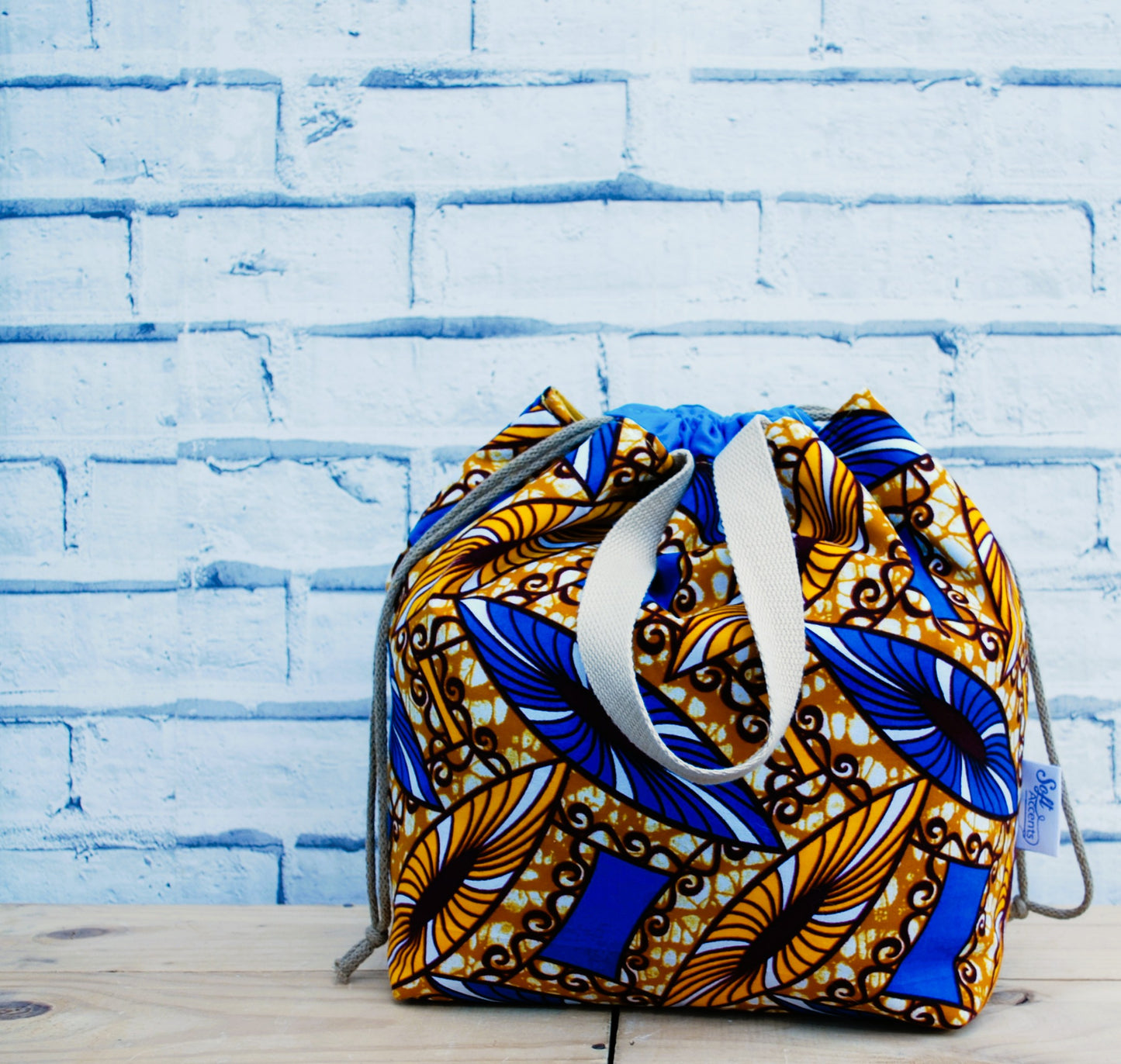Large Project Bag - Abstract African Print Fabric