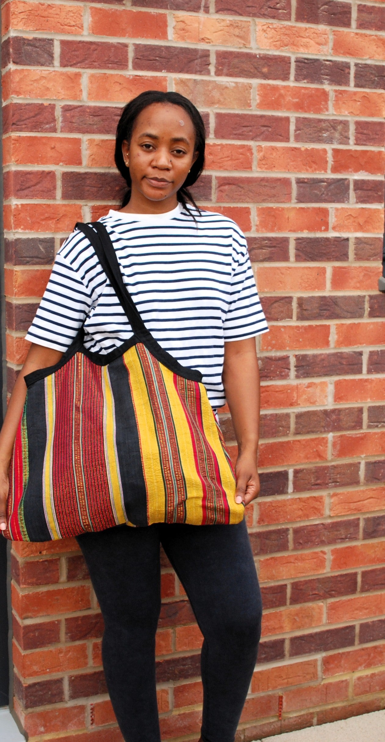 Large Woven Fabric Tote Bag