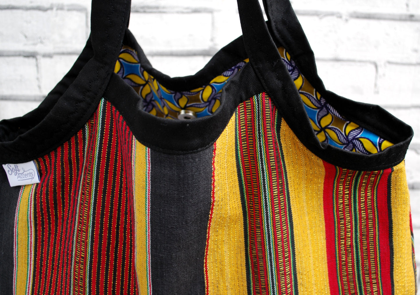 Large Woven Fabric Tote Bag