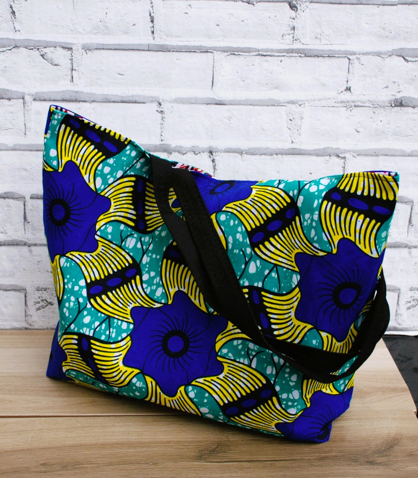 Large African Print Wax Tote Bag