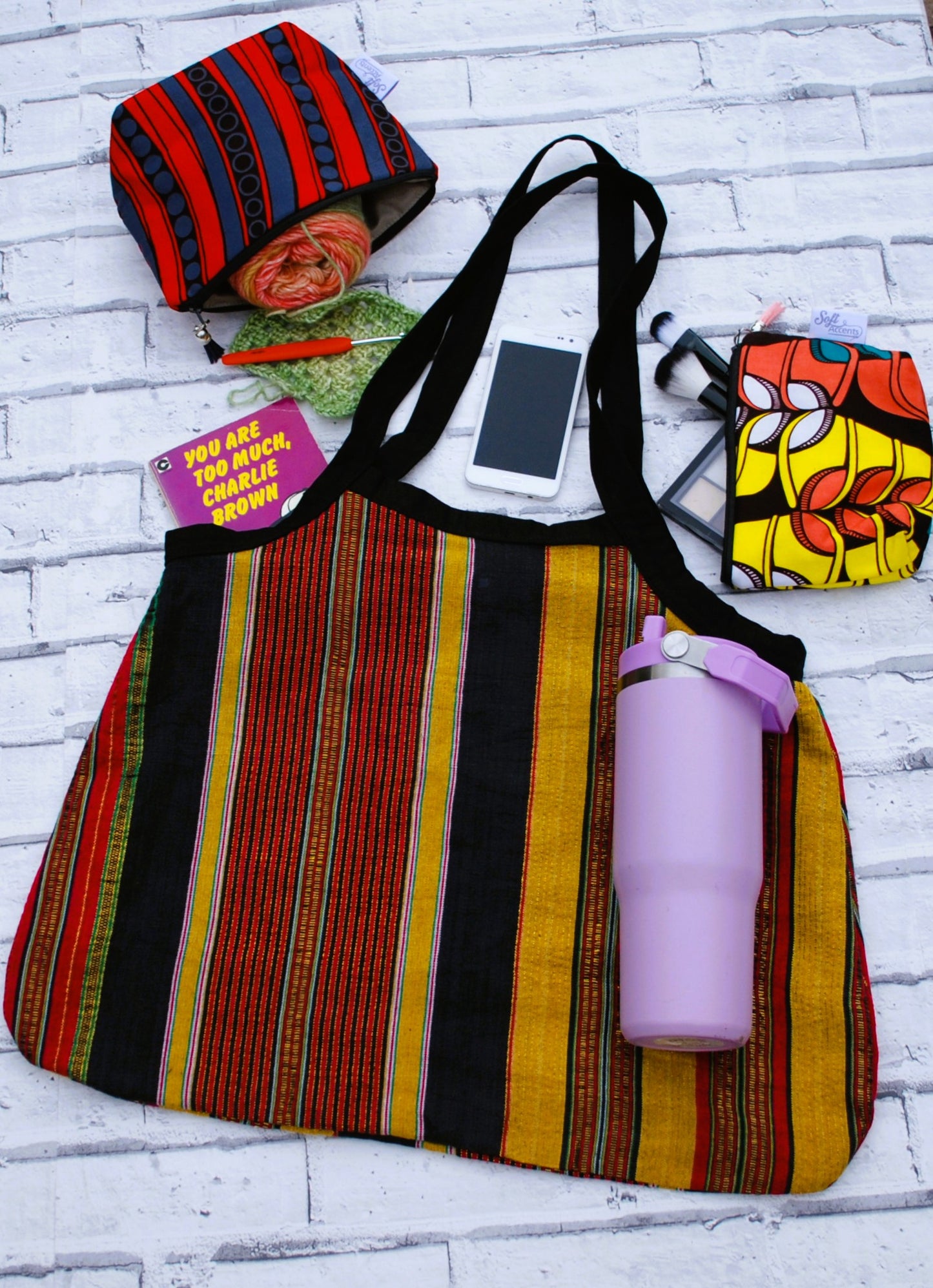 Large Woven Fabric Tote Bag