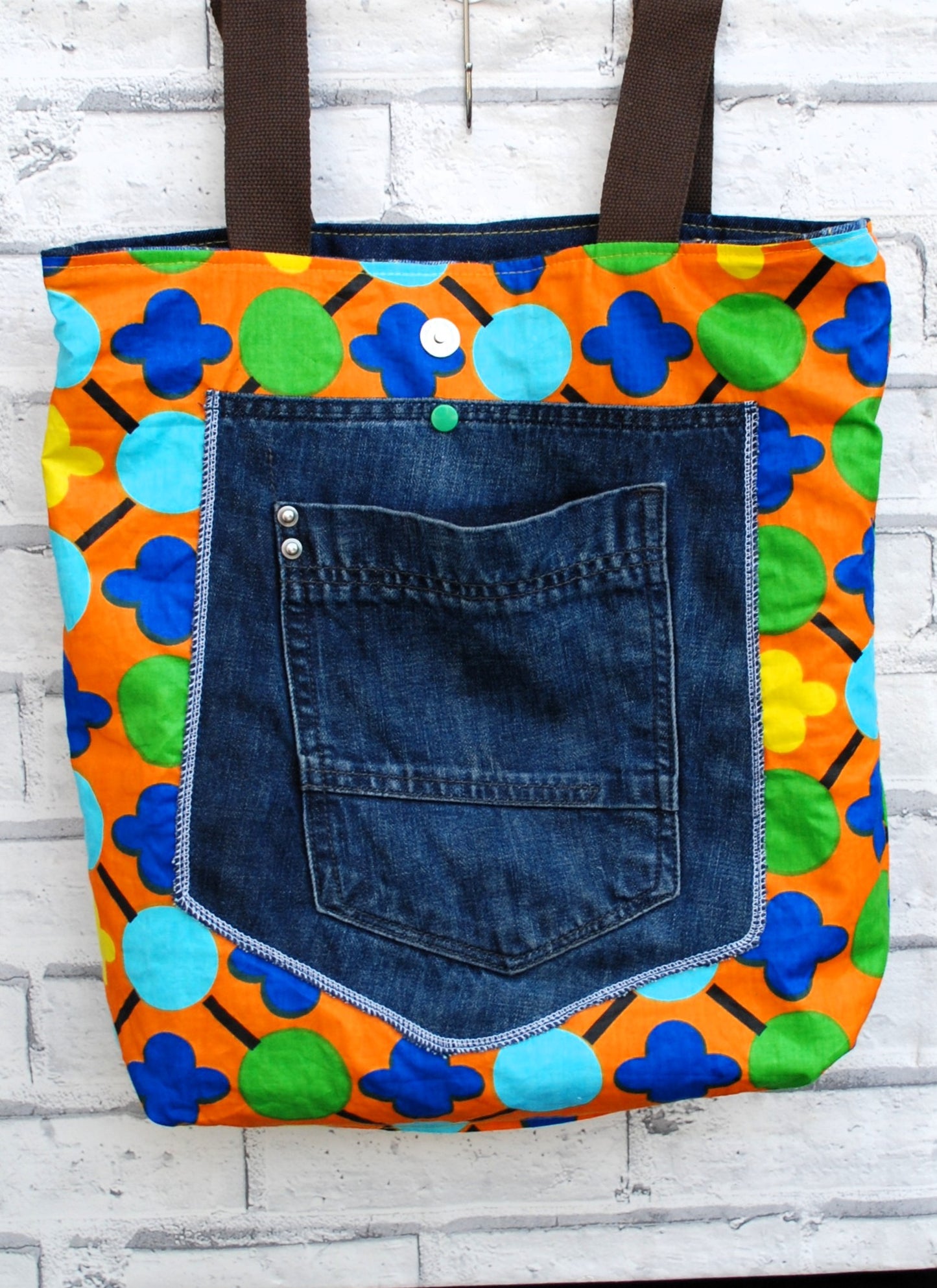 Large Denim Tote Bag