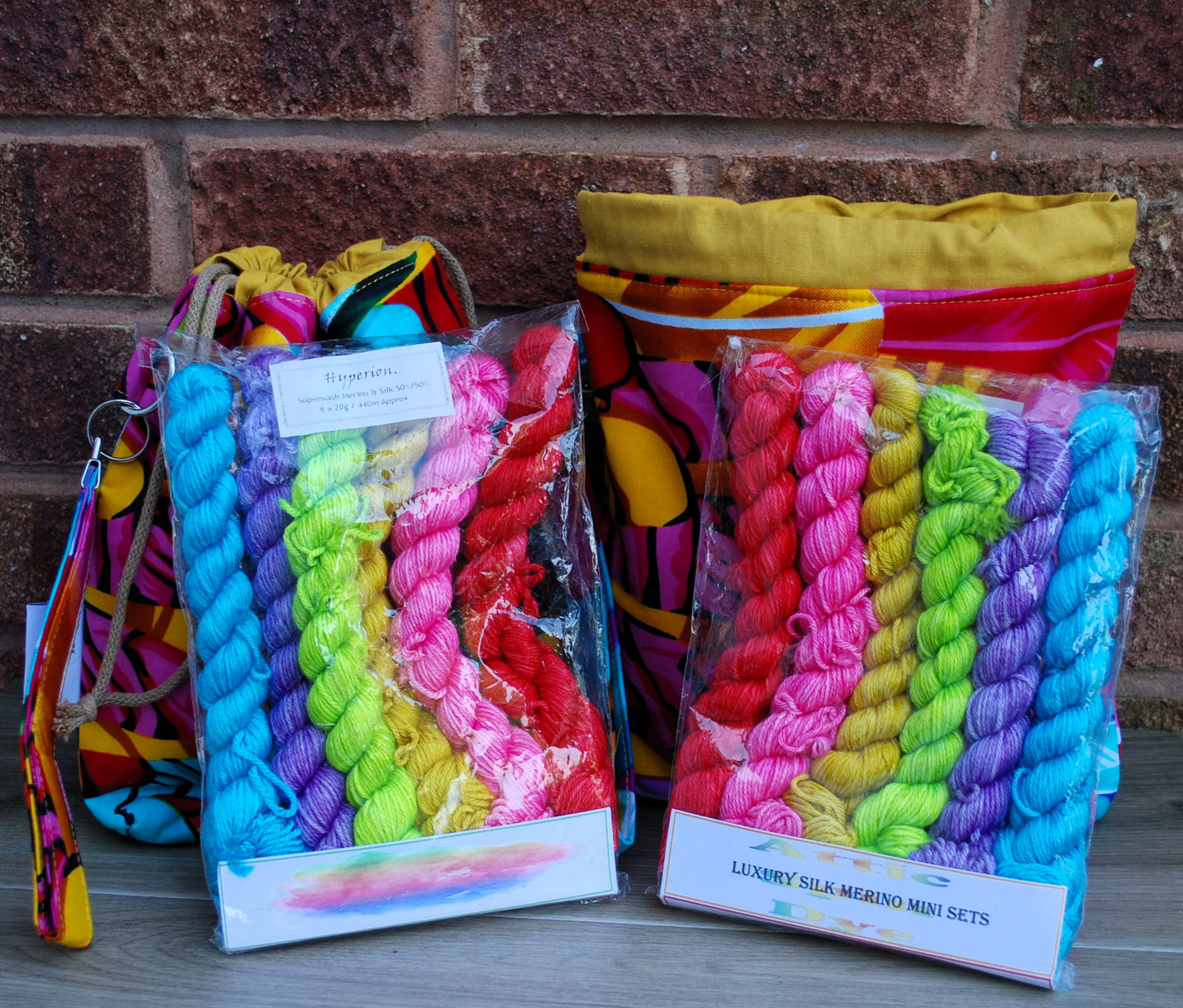 Small Farai Project Bag and Yarn Combo - HYPERION
