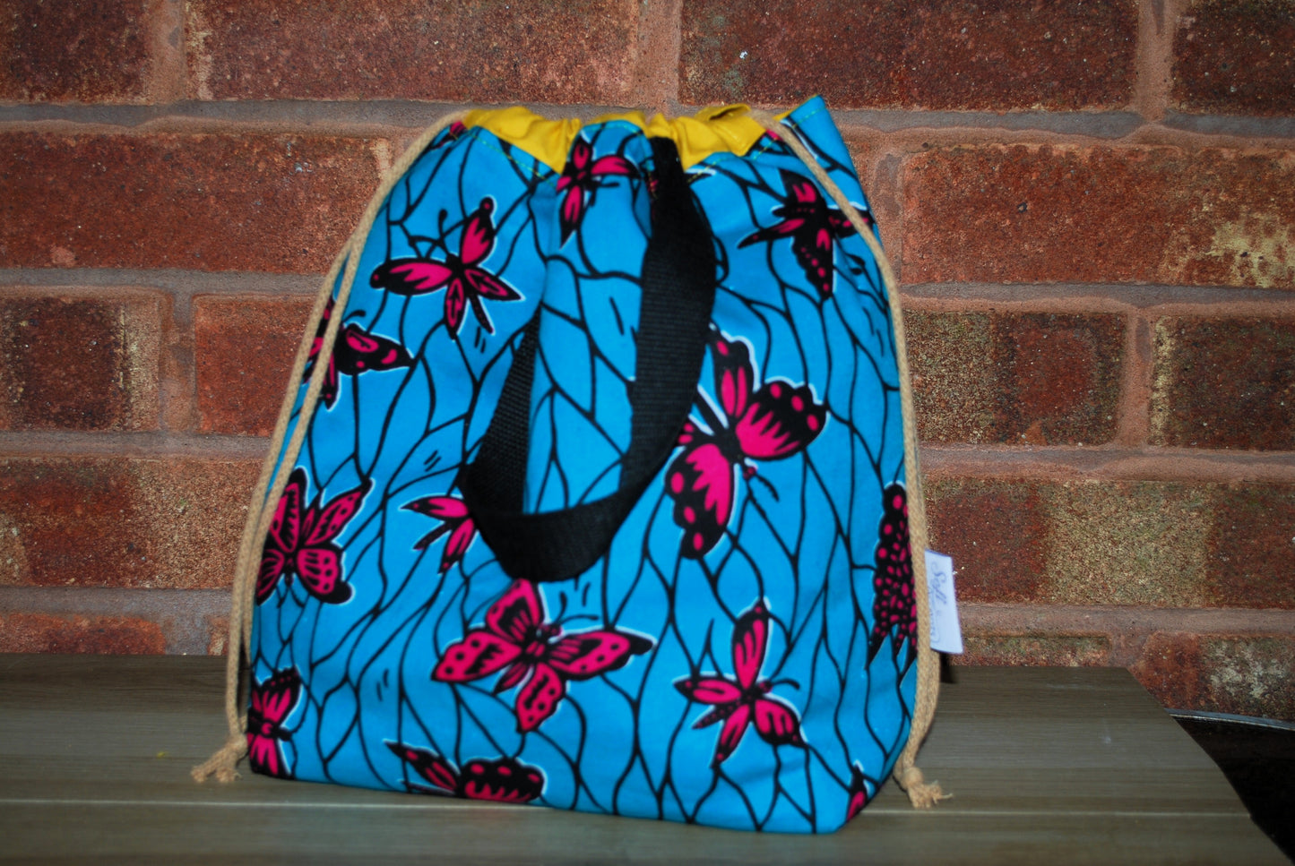 Large Colourful African Print Project Bag