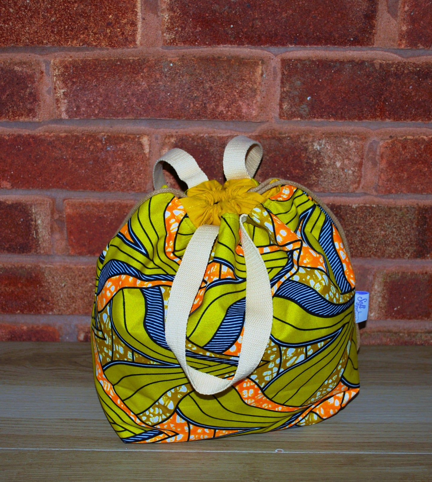 Large Colourful African Print Project Bag