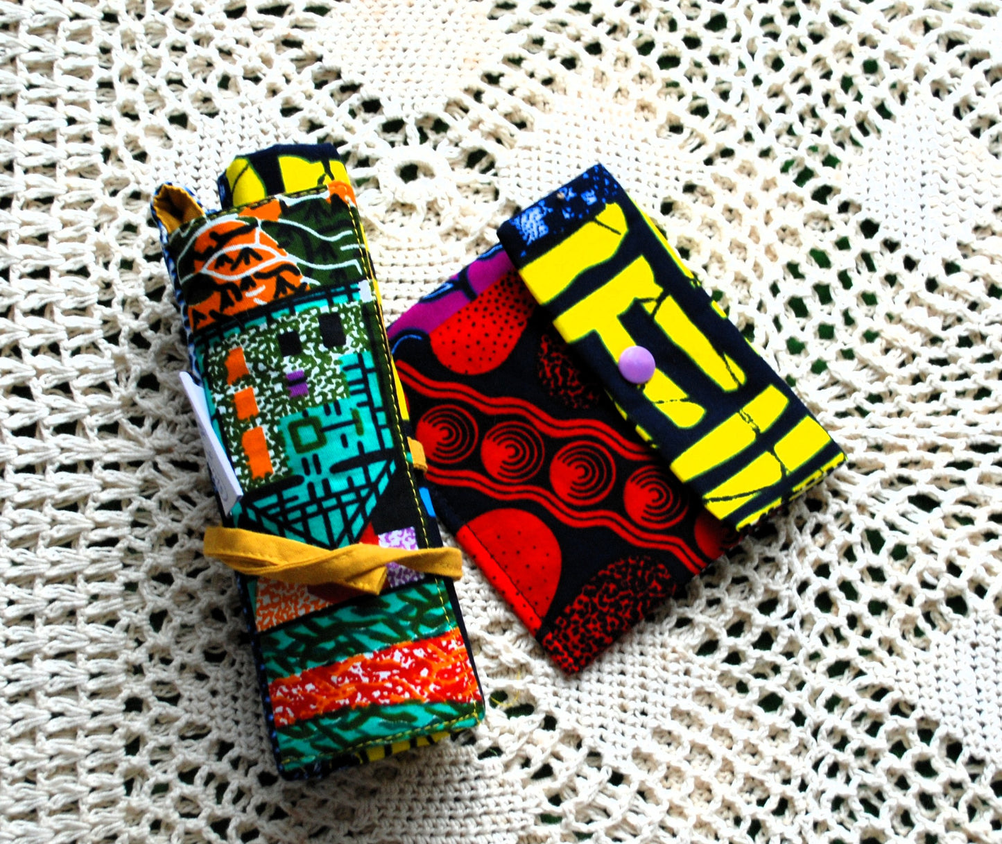 Crochet Hook Roll with notion pouch