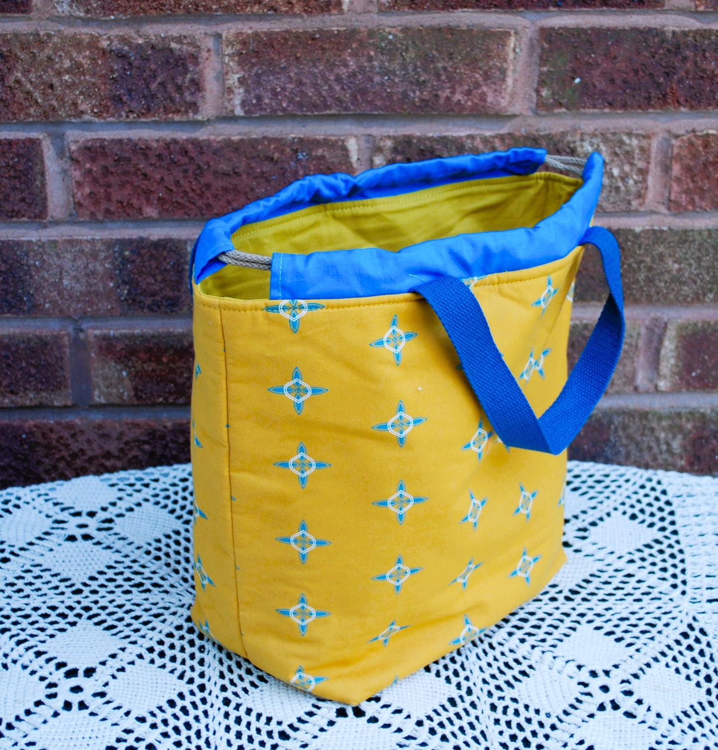 Yellow, Blue, Large Farai Project Bag