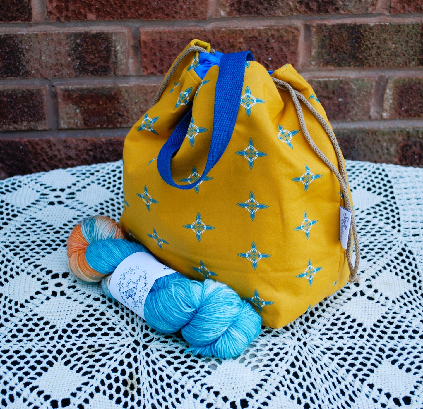 Yellow, Blue, Large Farai Project Bag