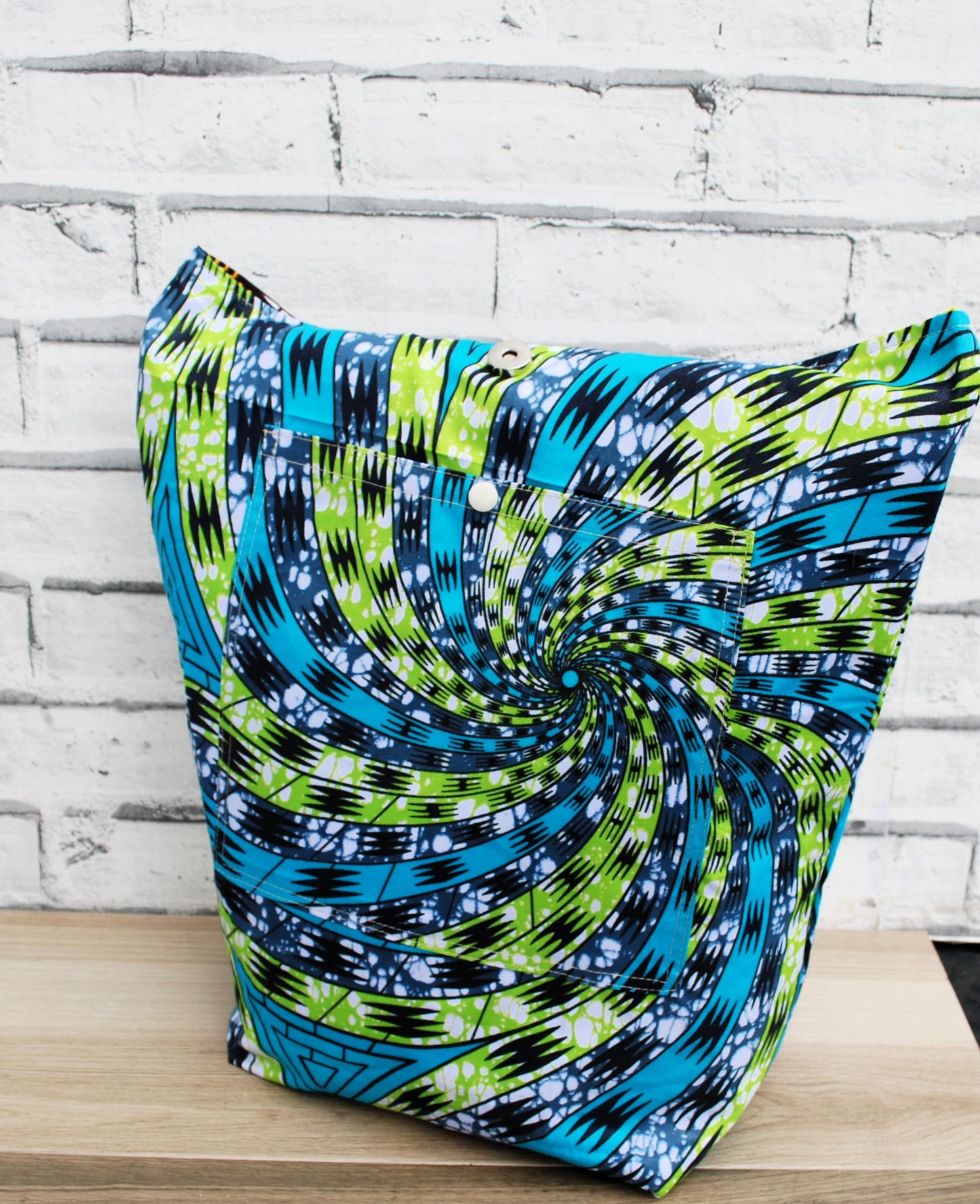 Large Colourful African Print Wax Tote Bag