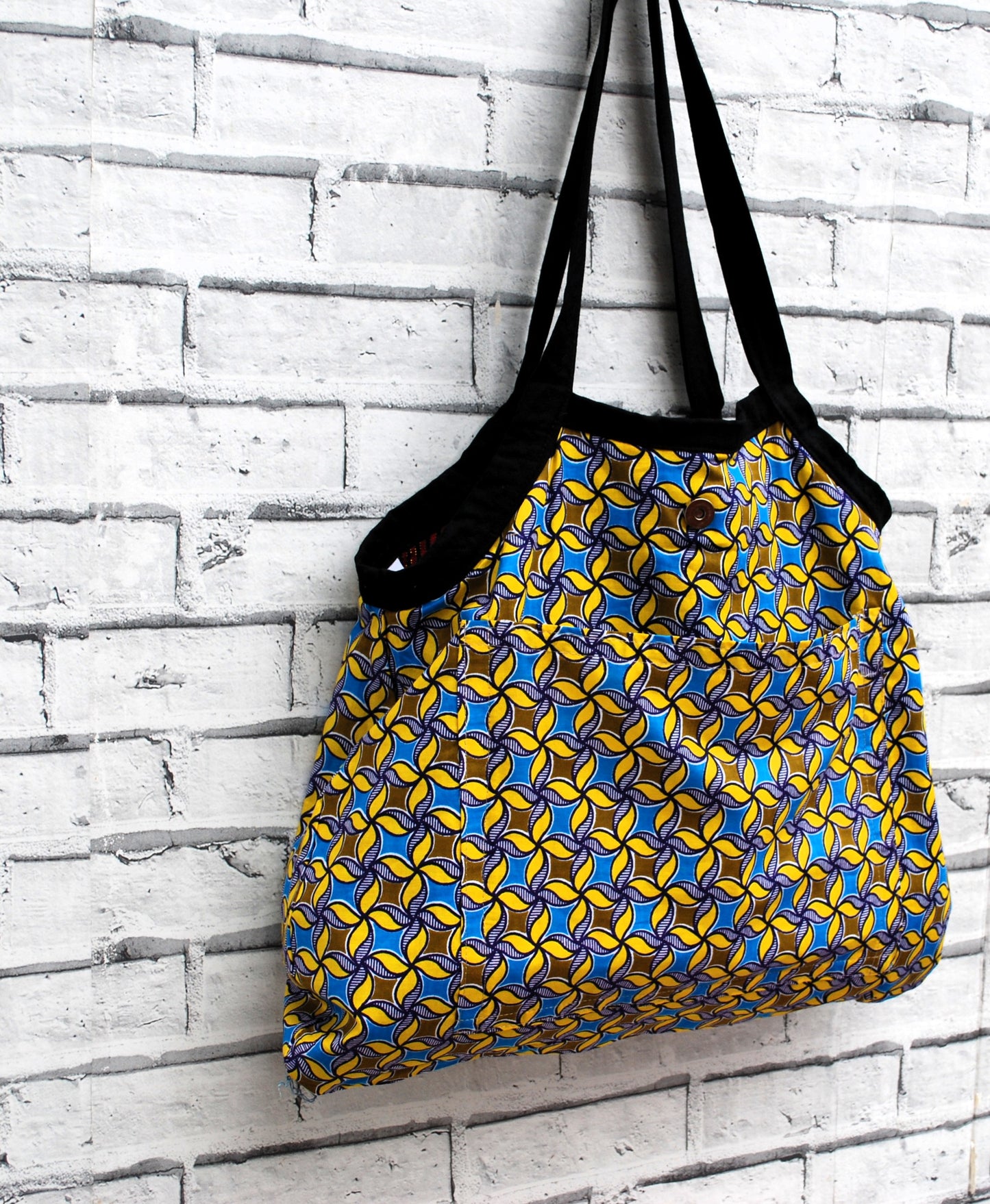 Large Woven Fabric Tote Bag
