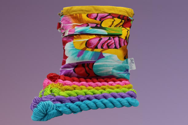 Small Farai Project Bag and Yarn Combo - HYPERION