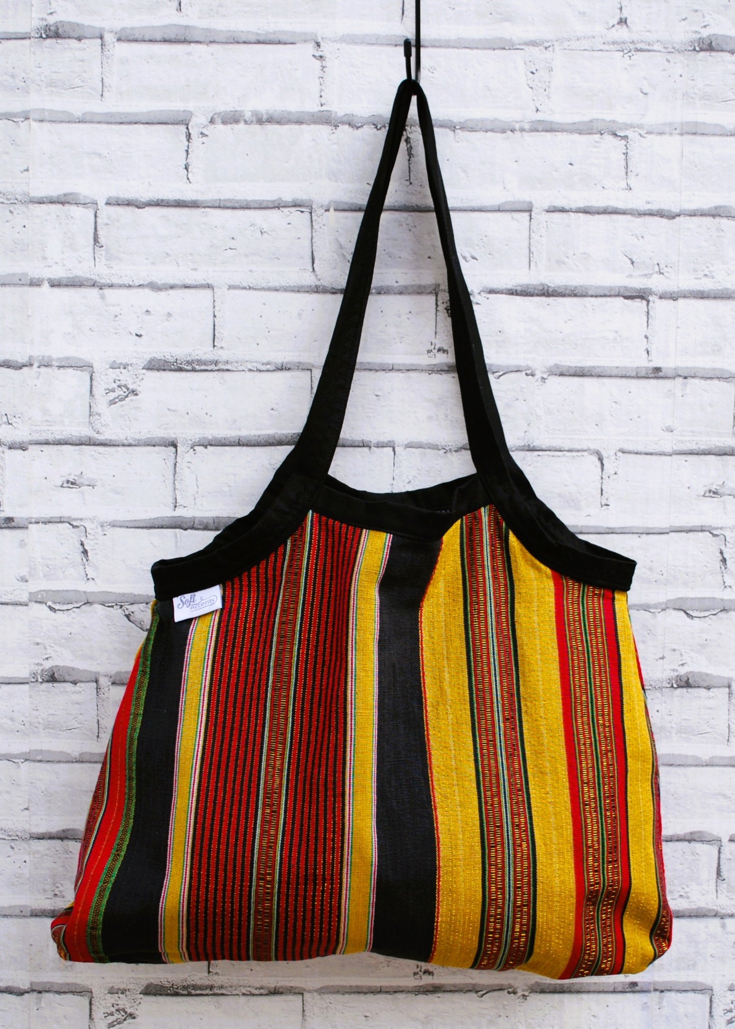 Large Woven Fabric Tote Bag
