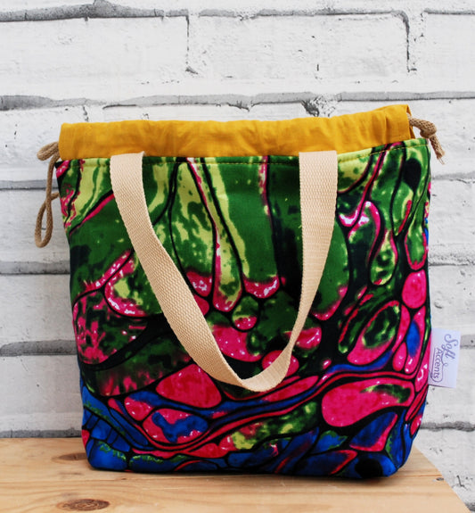 Medium African Print Fabric Farai Project Bag