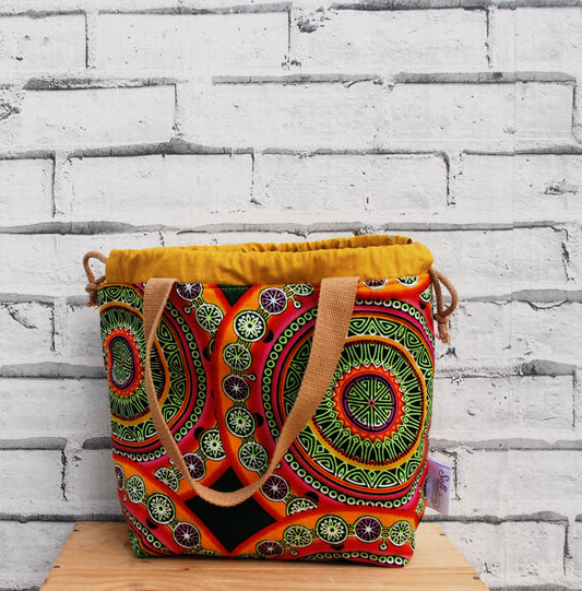 Medium African Print Fabric Farai Project Bag