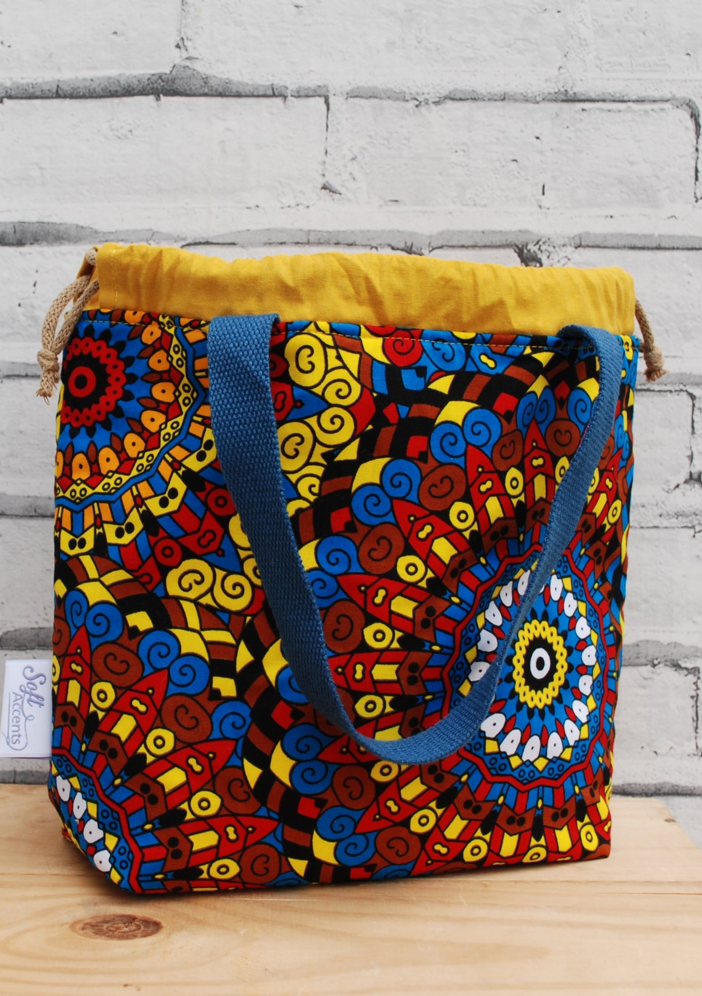 Medium African Print Fabric Farai Project Bag