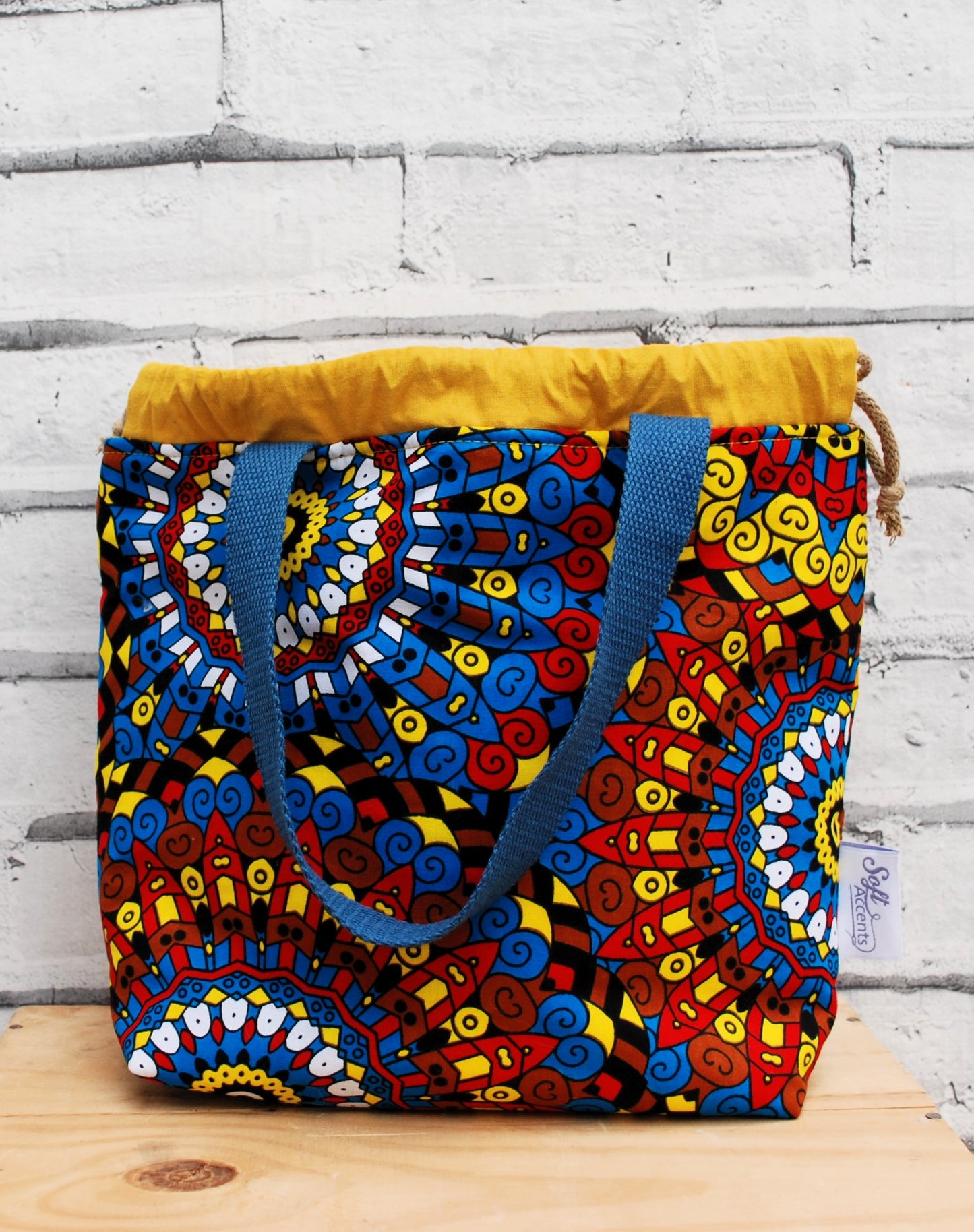 Medium African Print Fabric Farai Project Bag