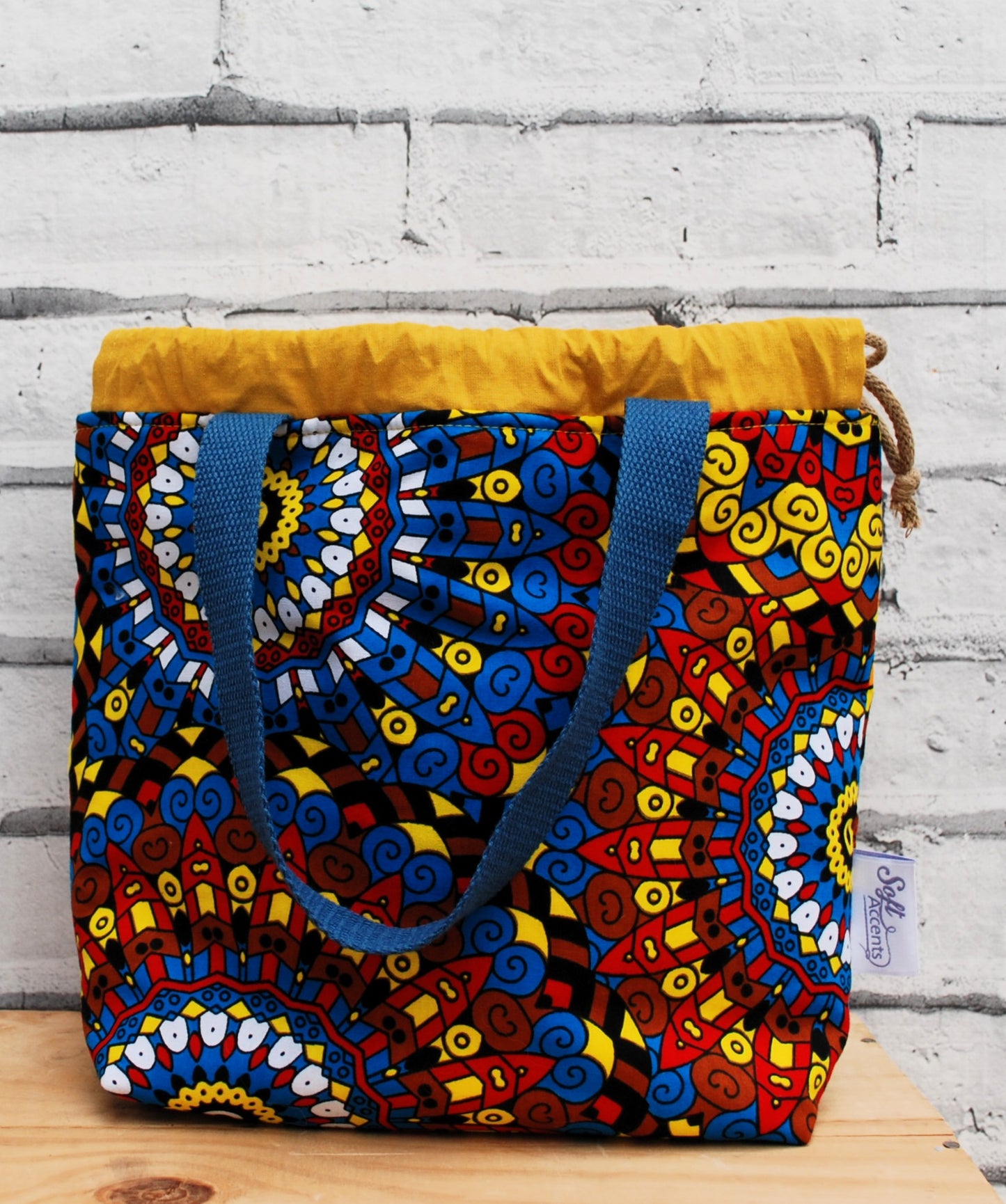 Medium African Print Fabric Farai Project Bag