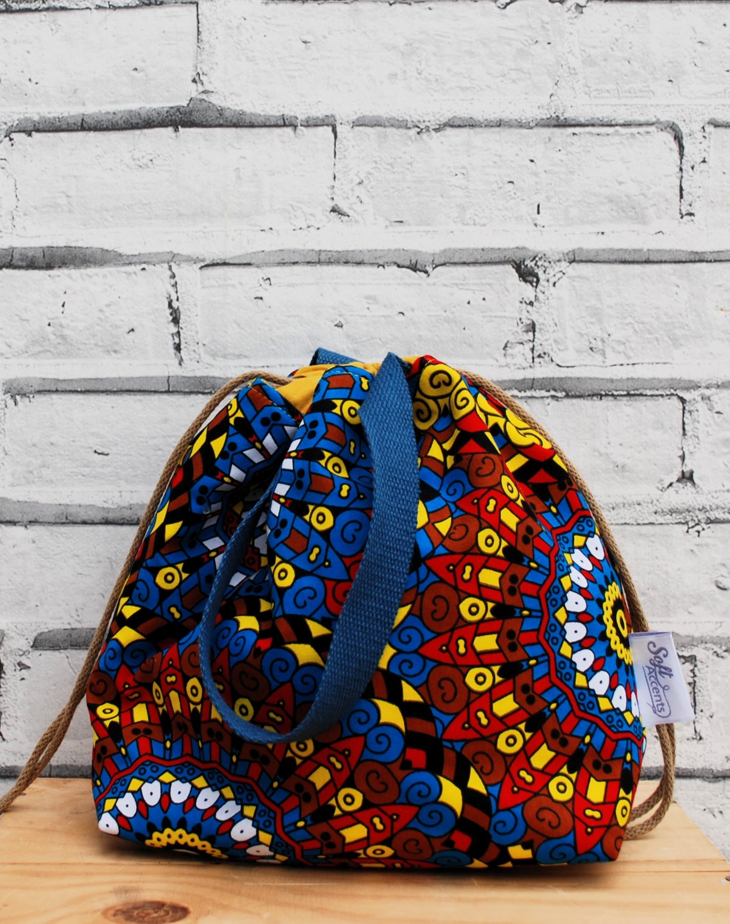 Medium African Print Fabric Farai Project Bag