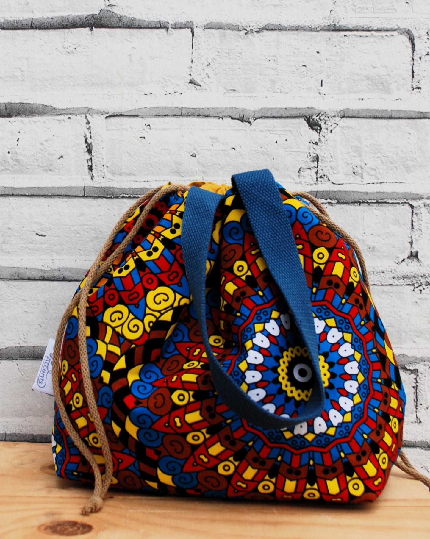 Medium African Print Fabric Farai Project Bag