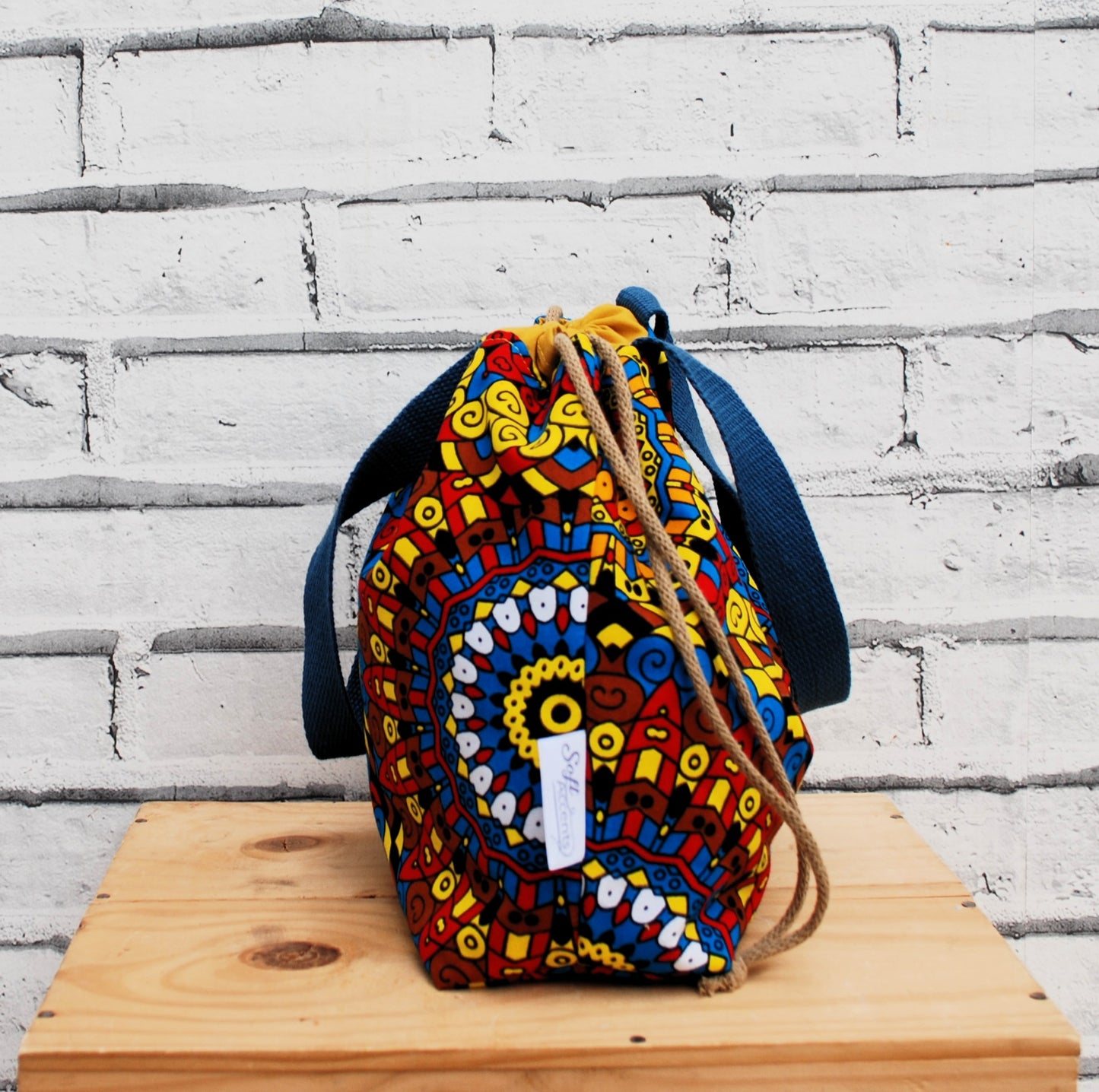 Medium African Print Fabric Farai Project Bag