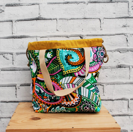 Medium African Print Fabric Farai Project Bag