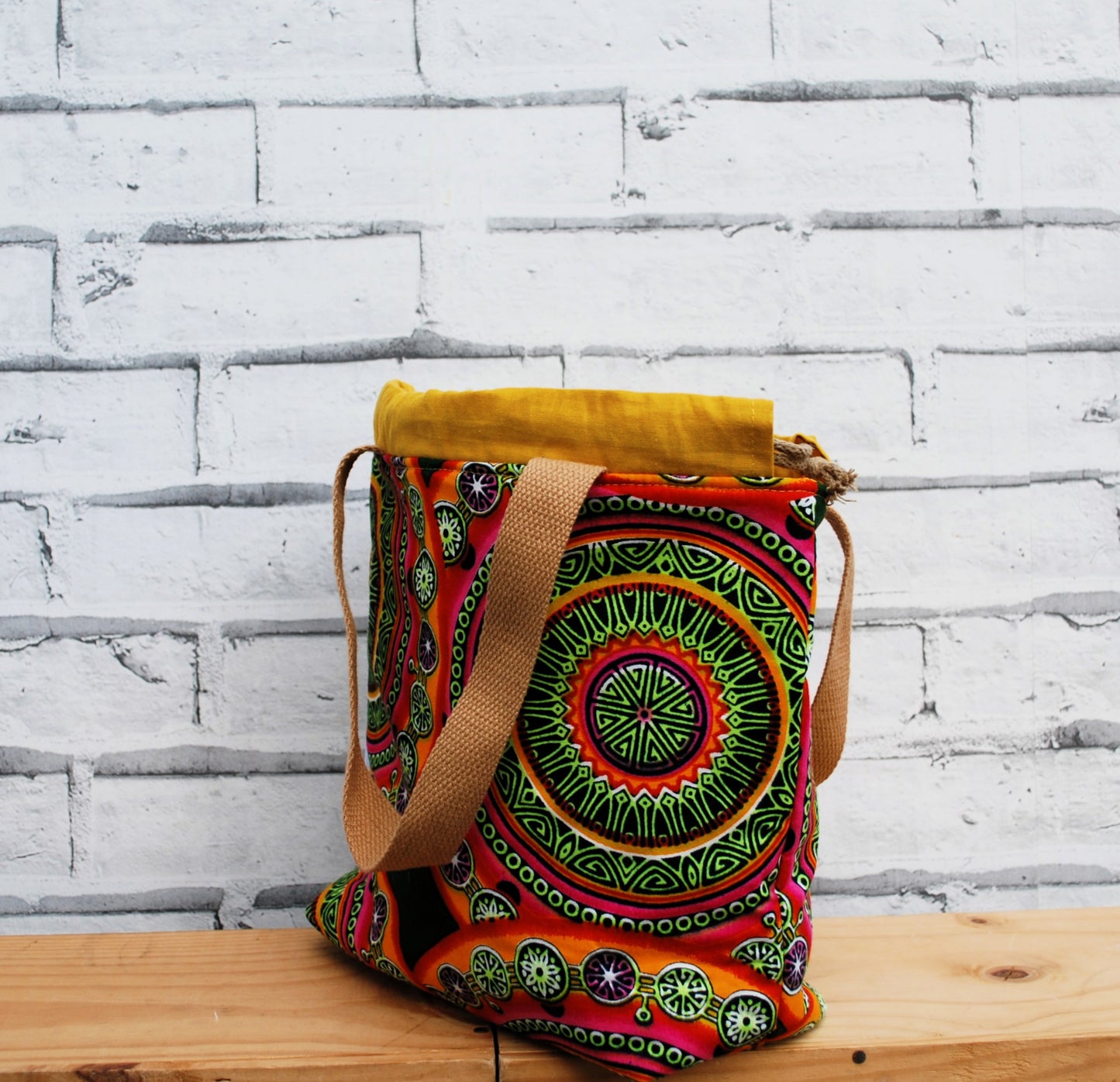 Medium African Print Fabric Project Bag