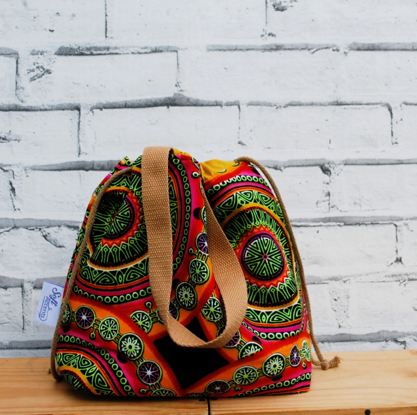 Medium African Print Fabric Project Bag