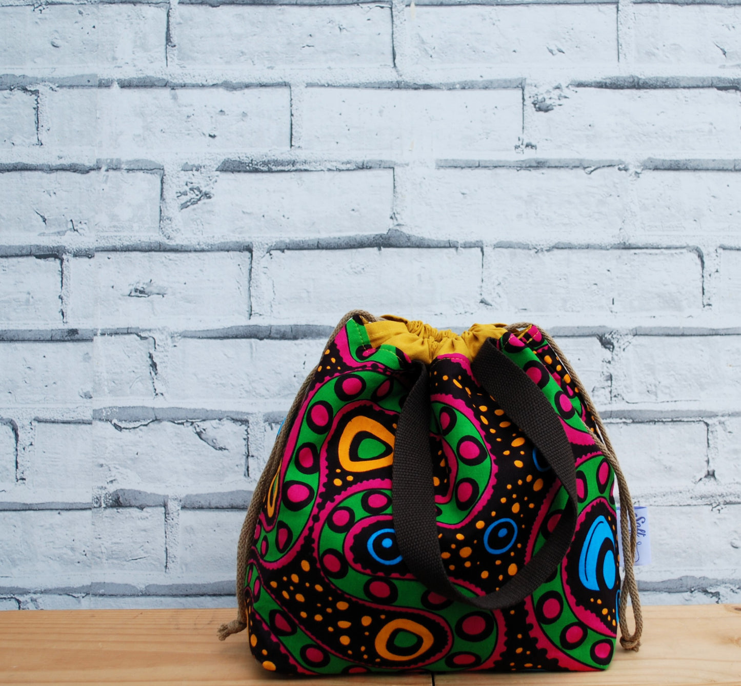 Medium African Print Fabric Project Bag
