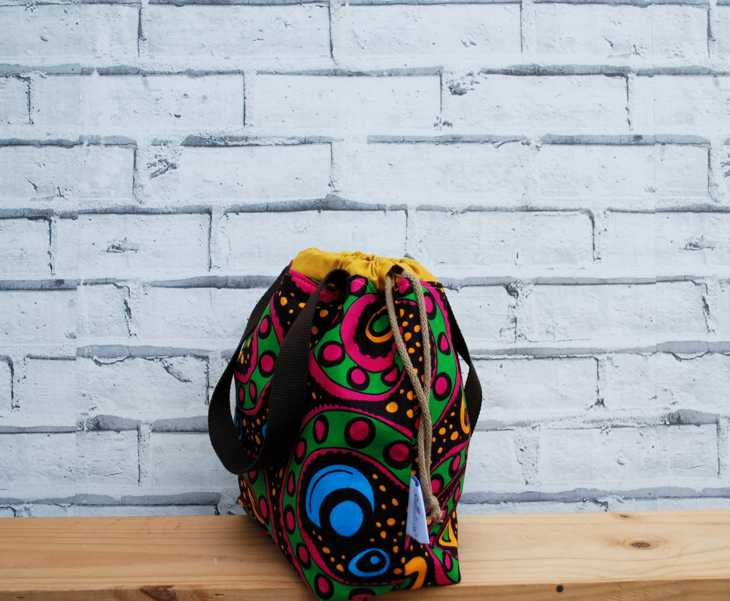 Medium African Print Fabric Project Bag