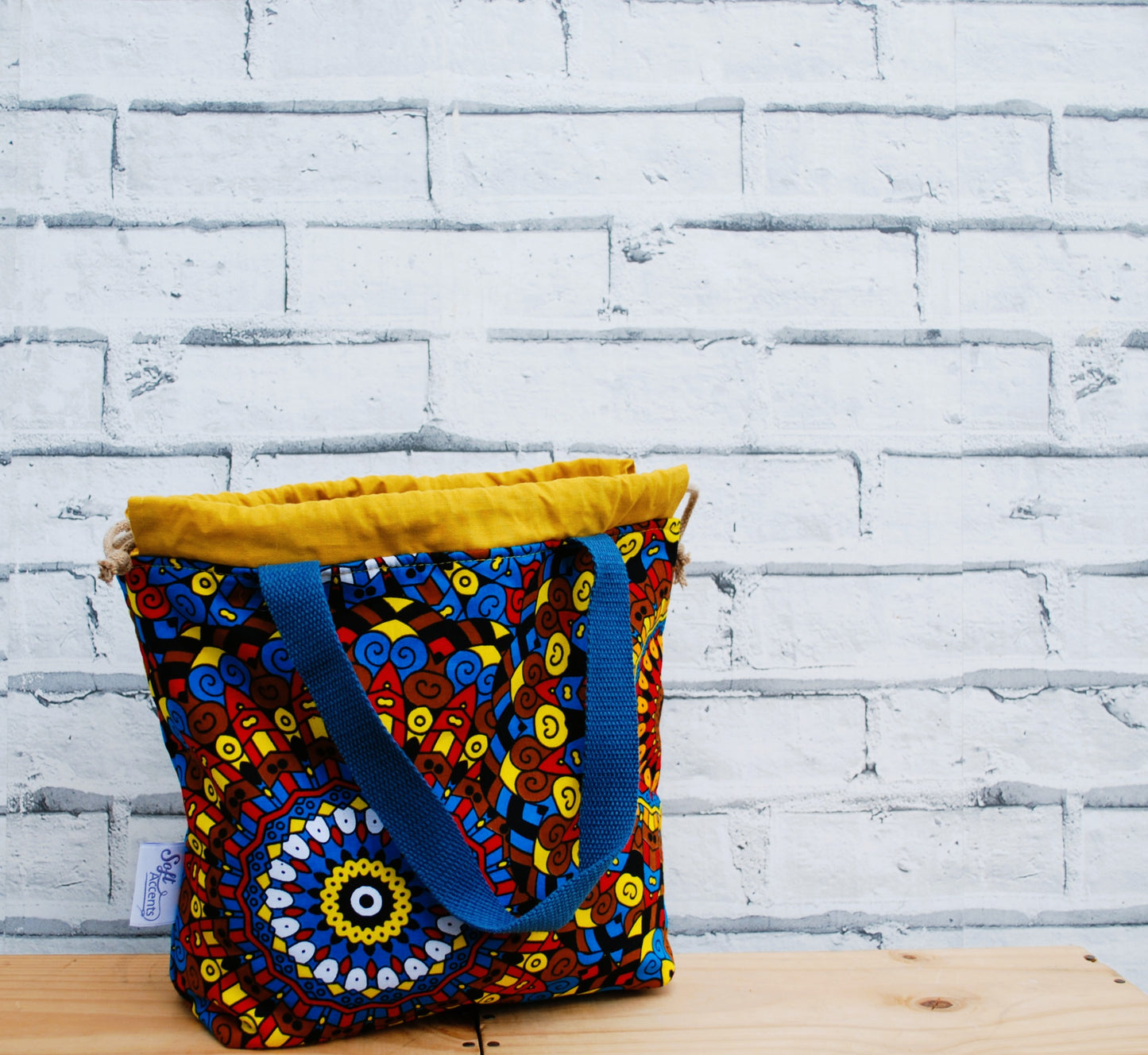 Medium African Print Fabric Project Bag