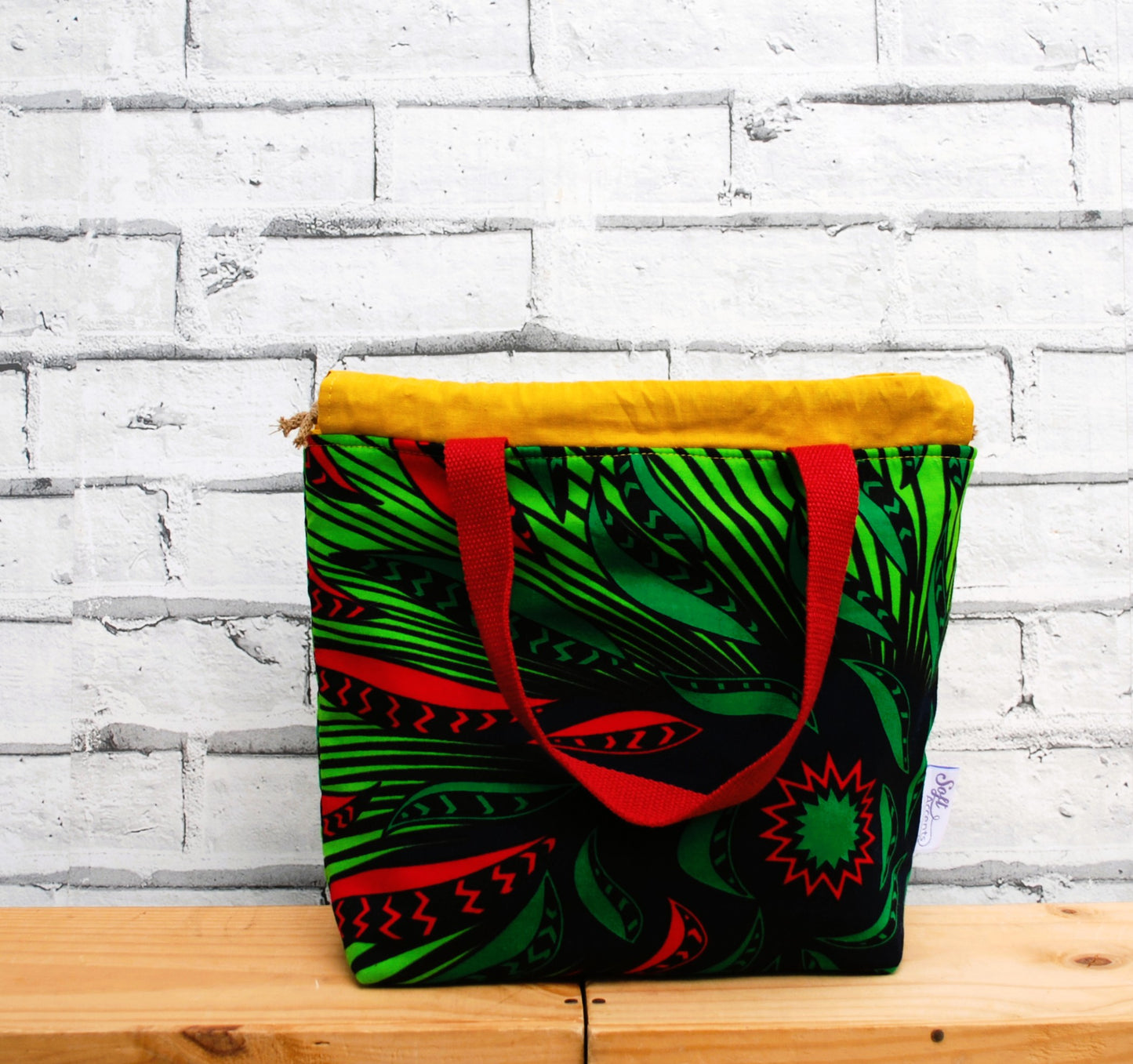 Medium African Print Fabric Project Bag