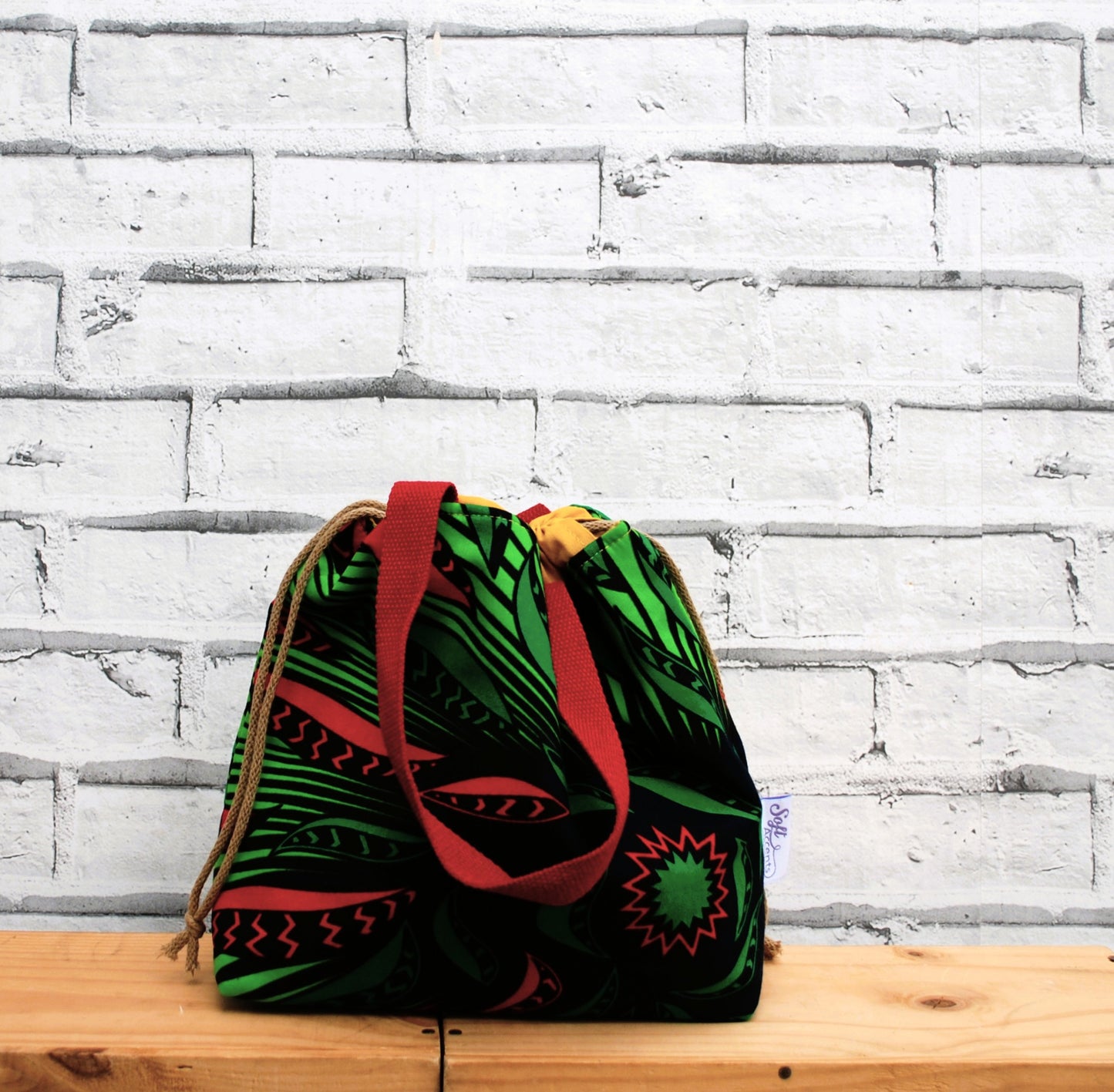 Medium African Print Fabric Project Bag