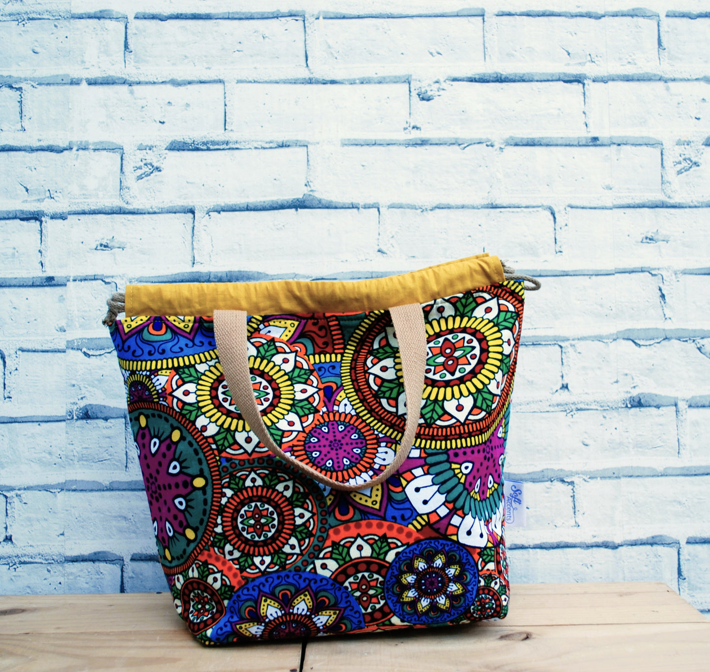 Large Project Bag: Abstract African Fabric