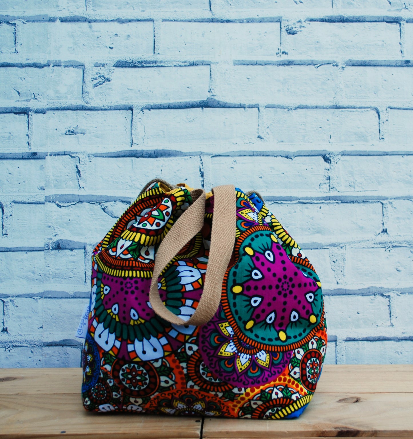 Large Project Bag: Abstract African Fabric