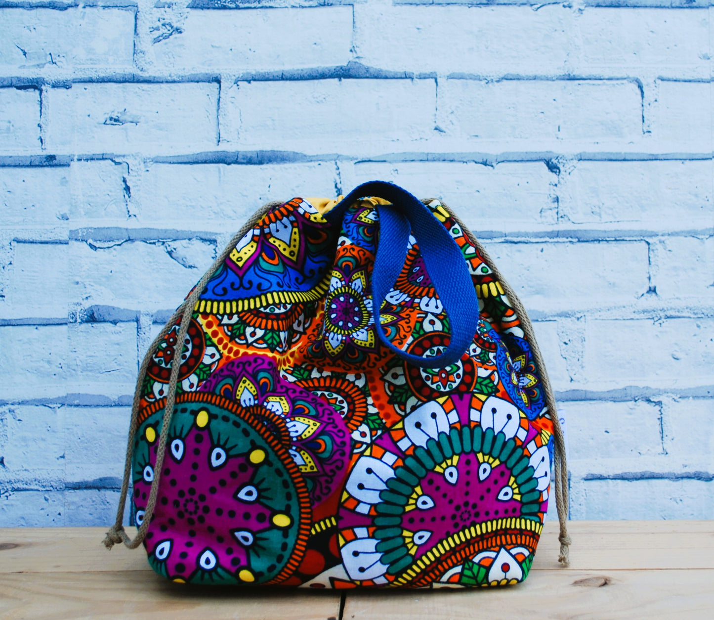 Large Project Bag: Abstract African Fabric