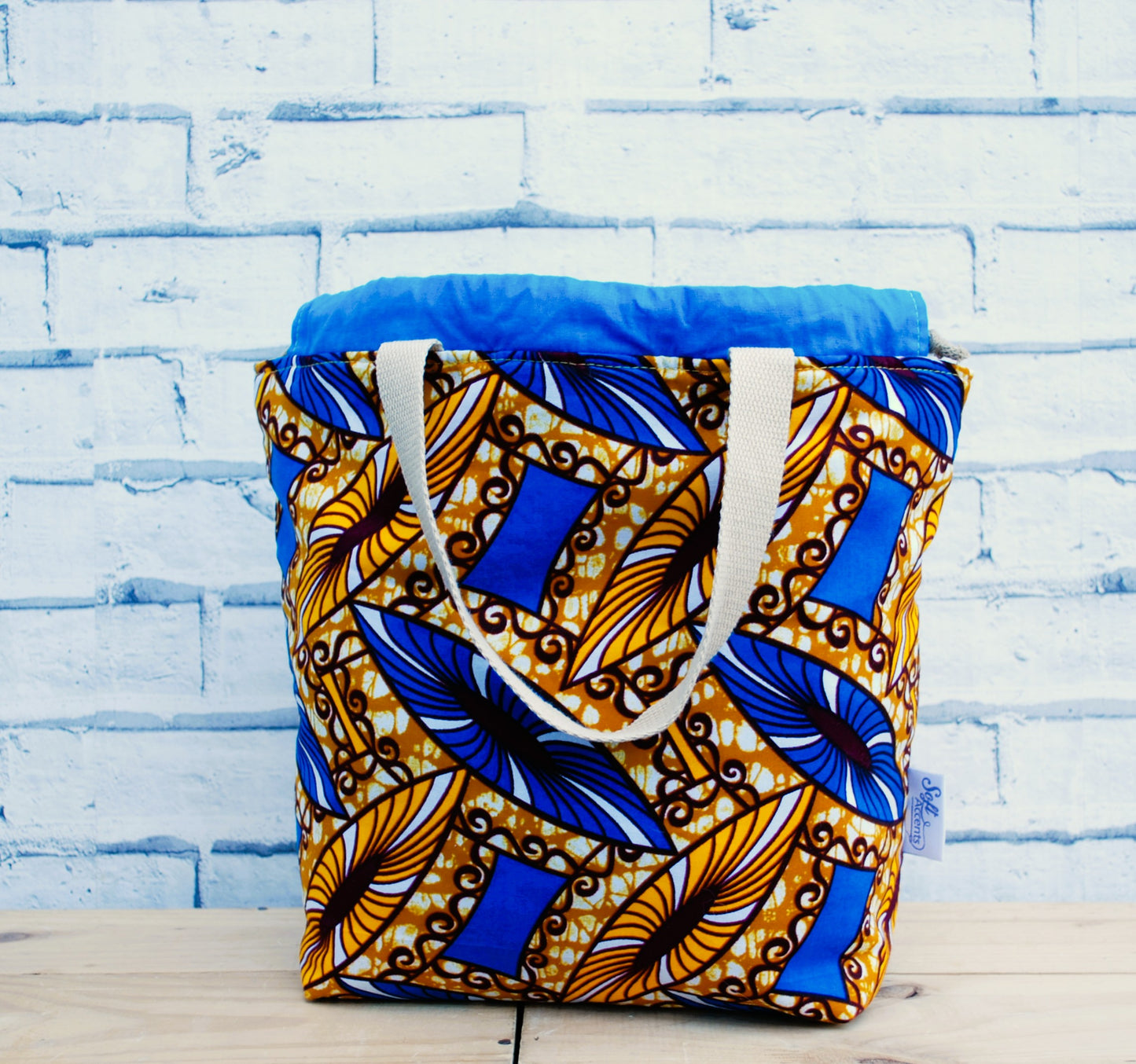Large Project Bag - Abstract African Print Fabric