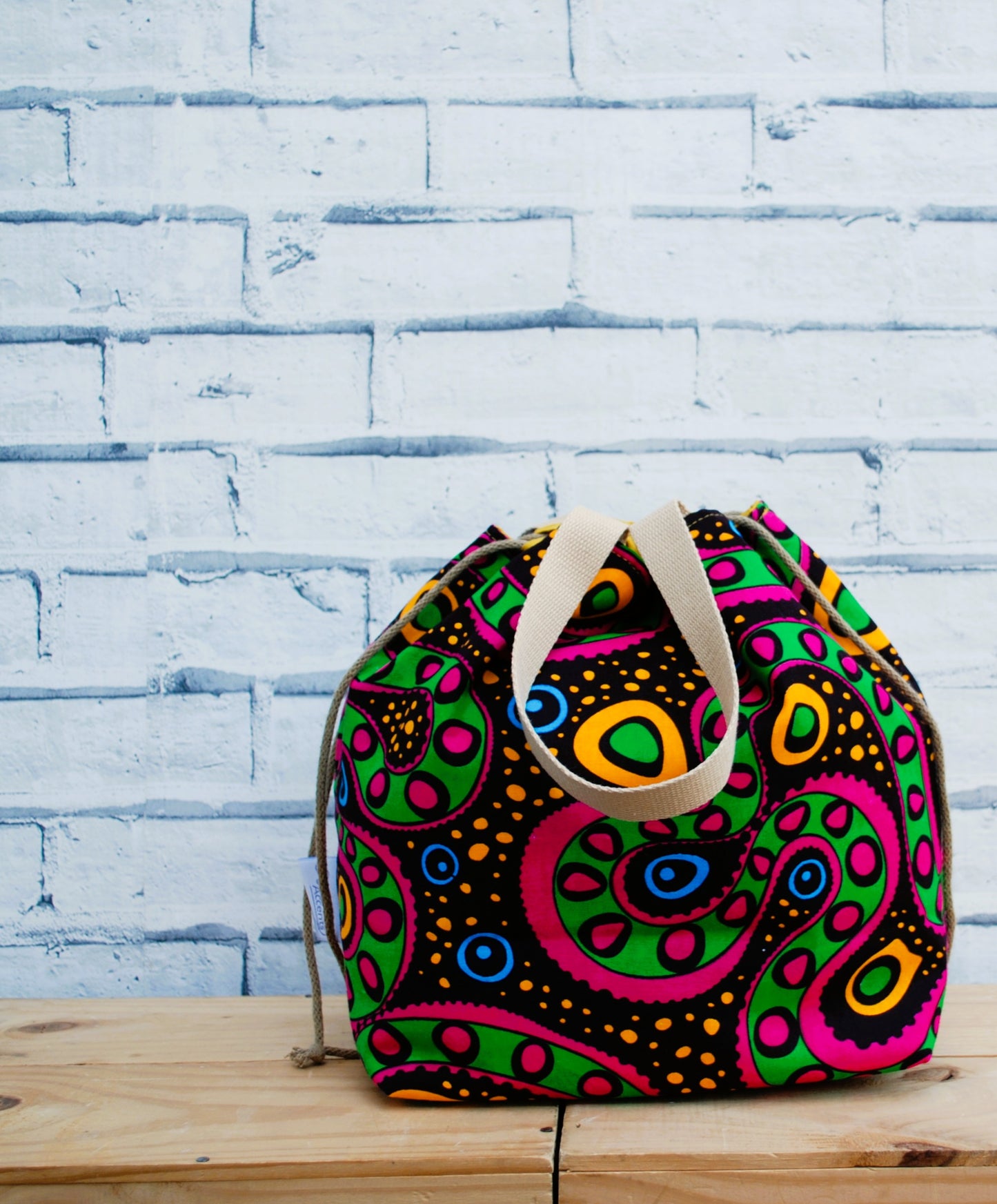 Large Project Bag - Abstract African Print Fabric
