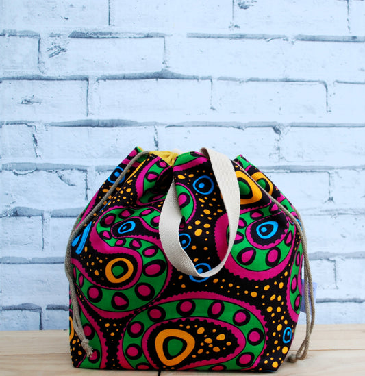 Large Project Bag - Abstract African Print Fabric