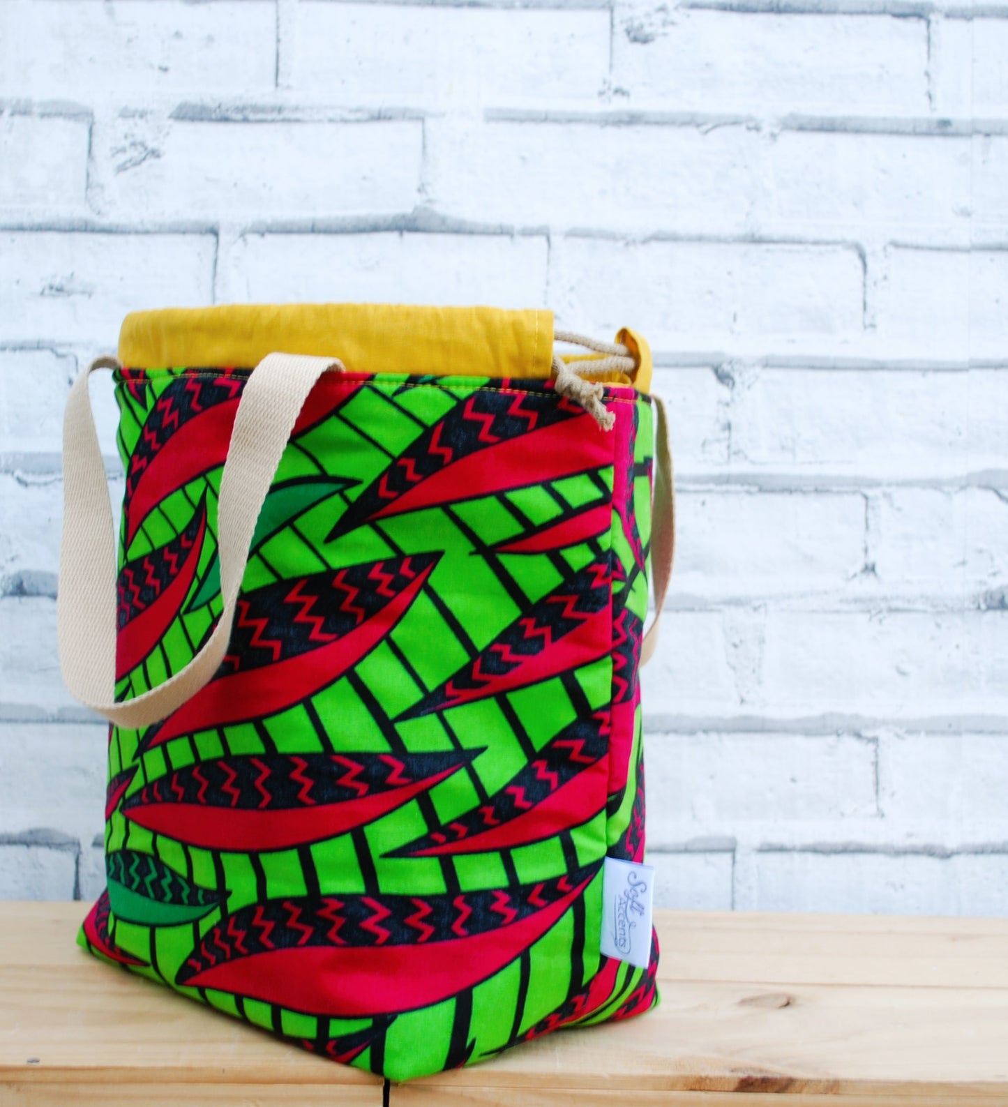 Large Project Bag - African Print Fabric