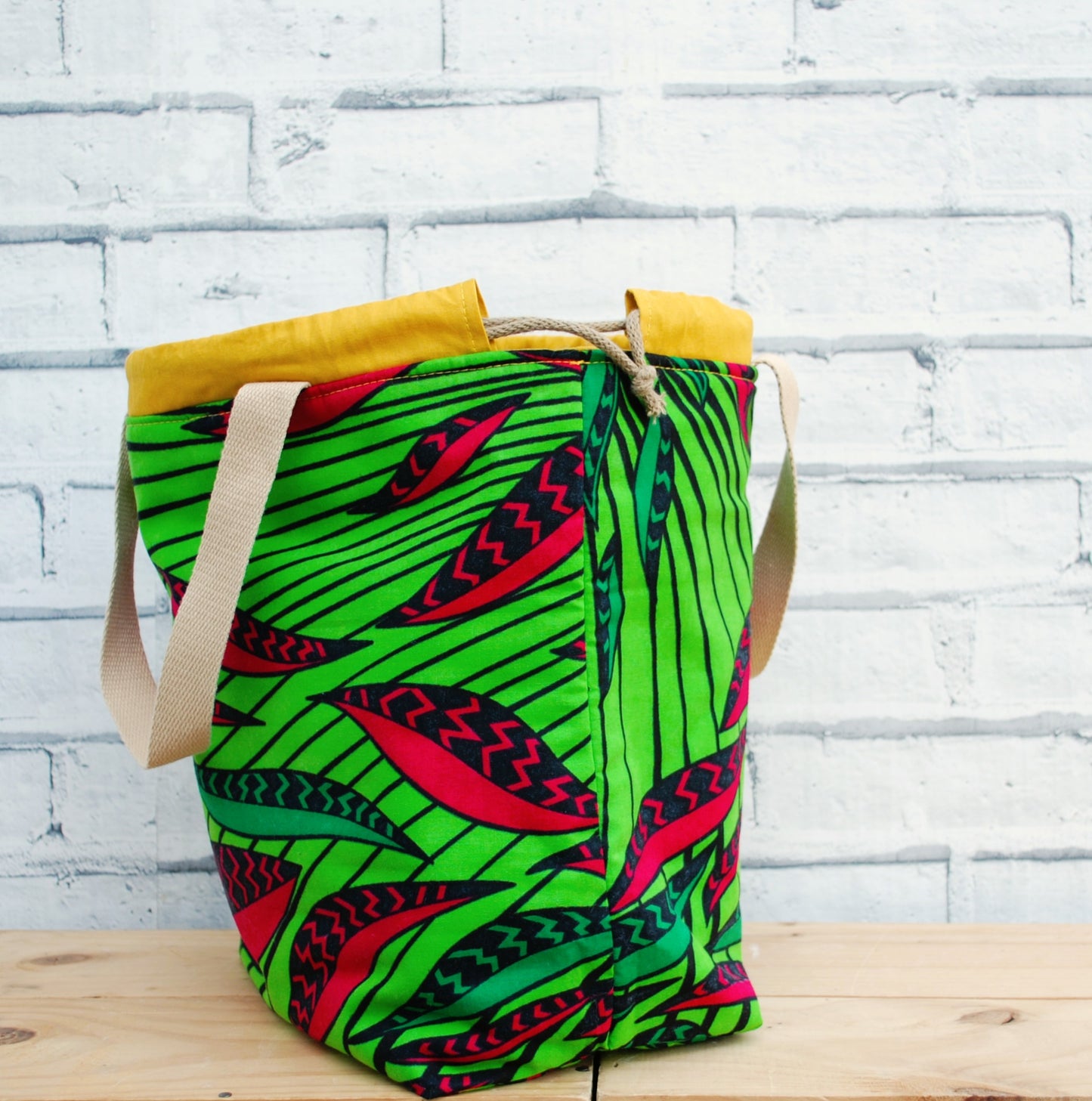 Large Project Bag - African Print Fabric