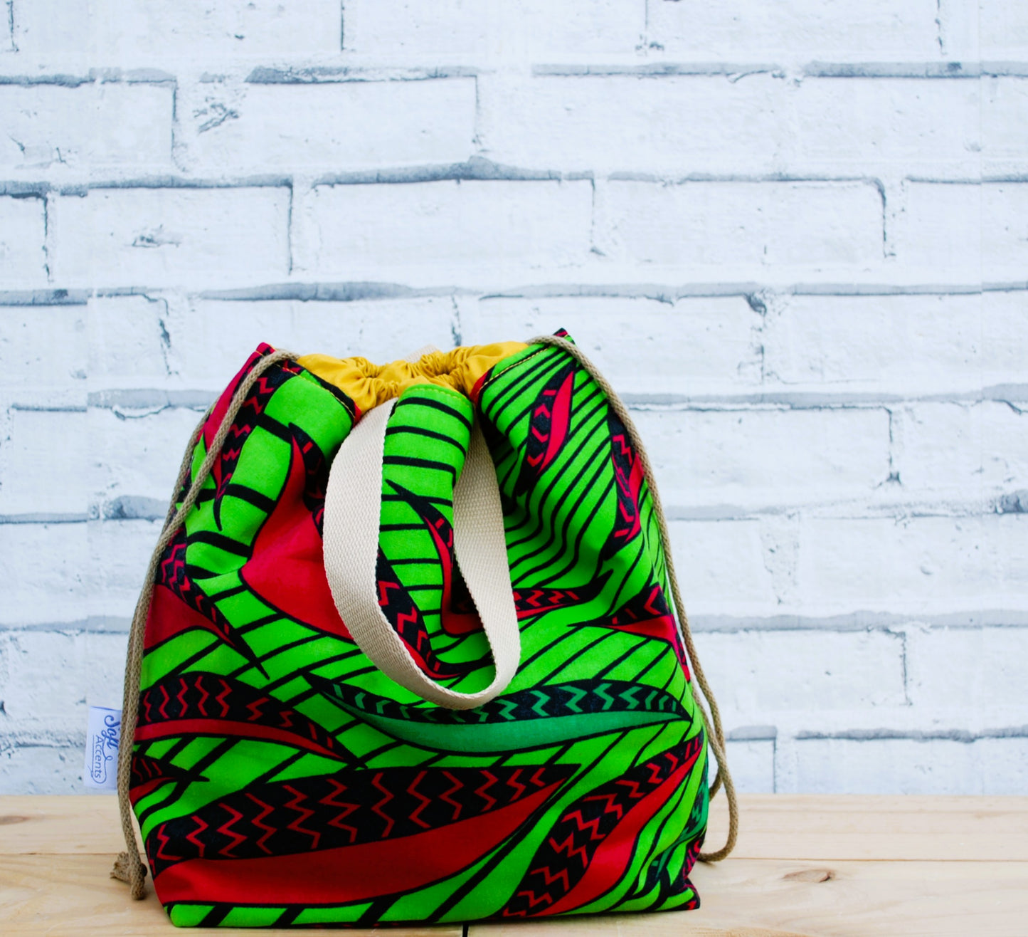 Large Project Bag - African Print Fabric