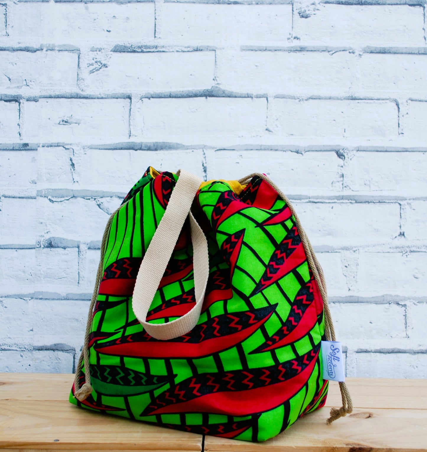 Large Project Bag - African Print Fabric