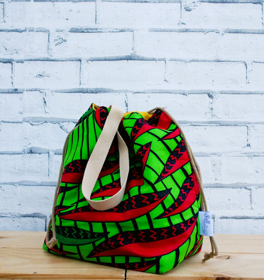 Large Project Bag - African Print Fabric