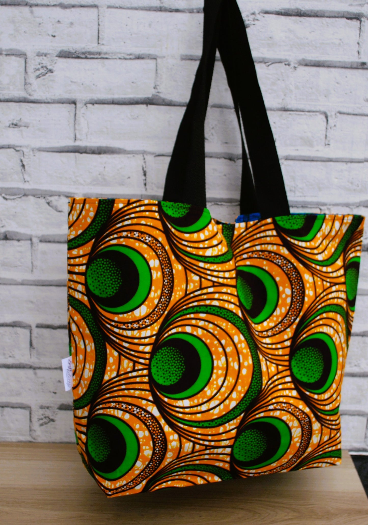 Large Colourful African Print Wax Tote Bag