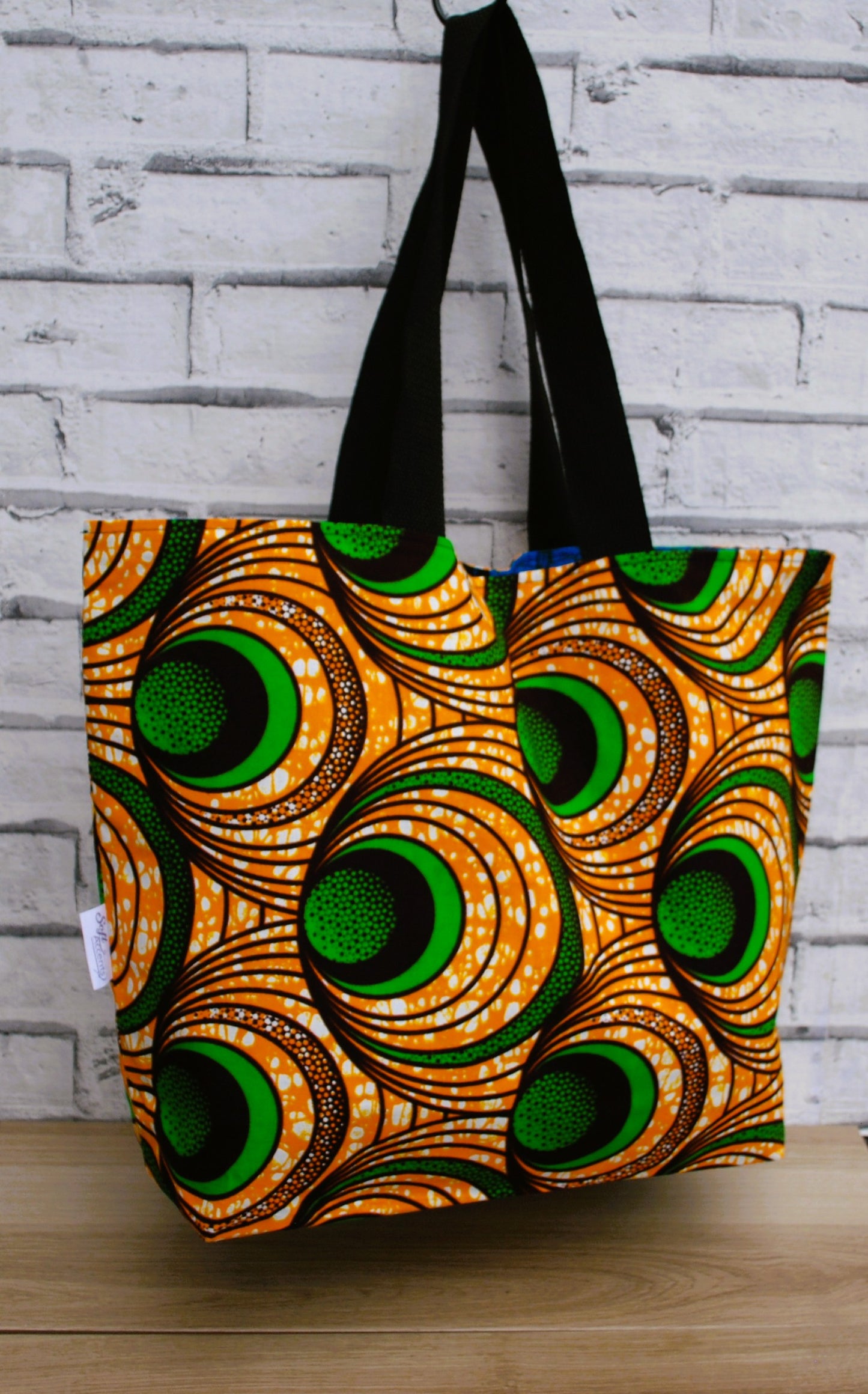 Large Colourful African Print Wax Tote Bag