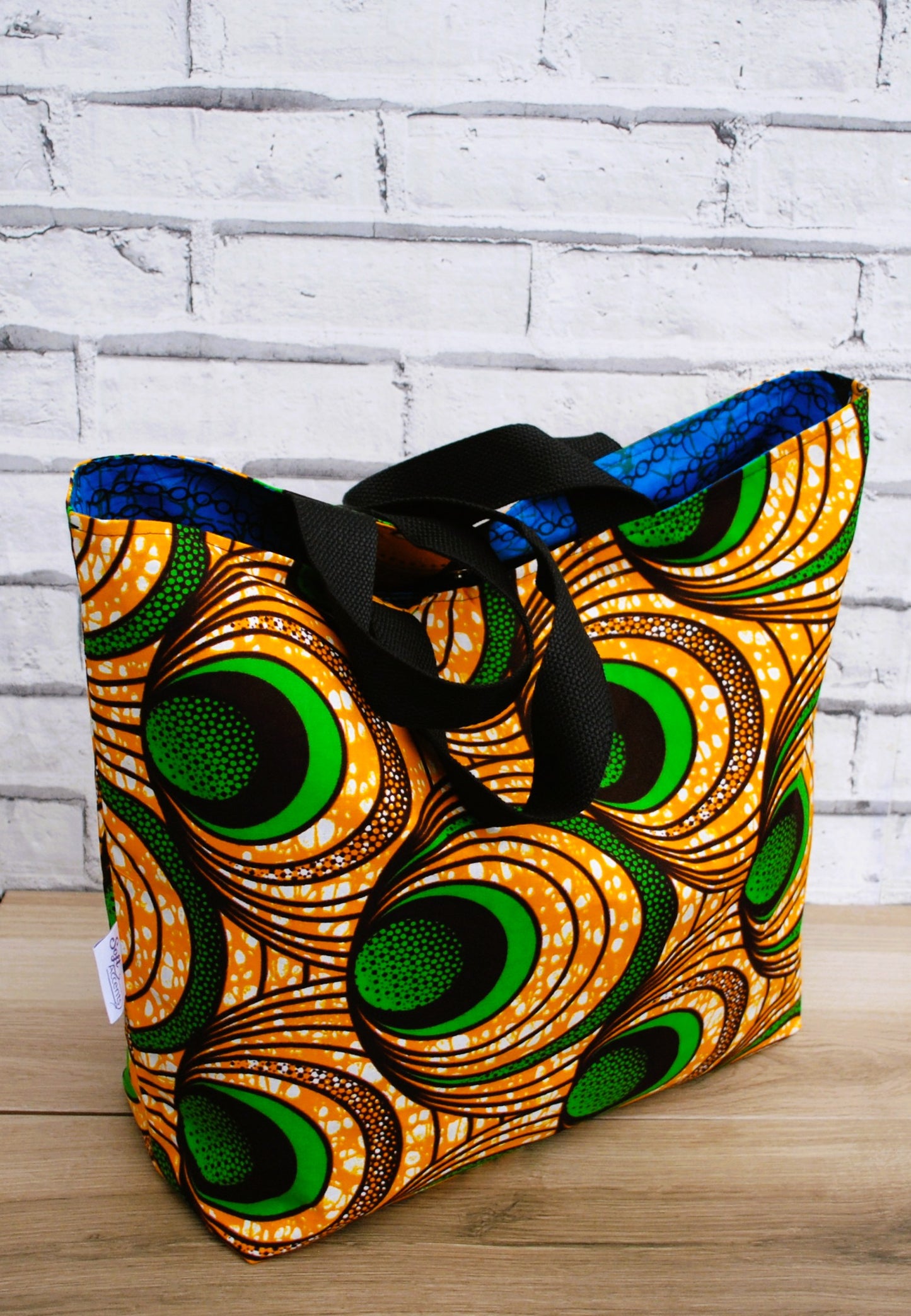 Large Colourful African Print Wax Tote Bag