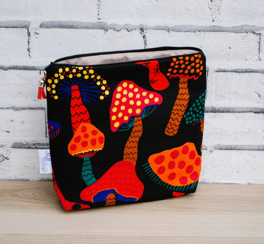 Tall Wash Bag abstract Mushroom Print Design