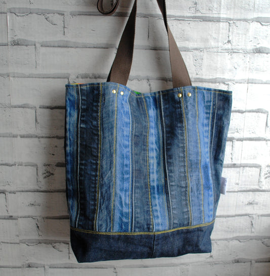 Large Denim Tote Bag