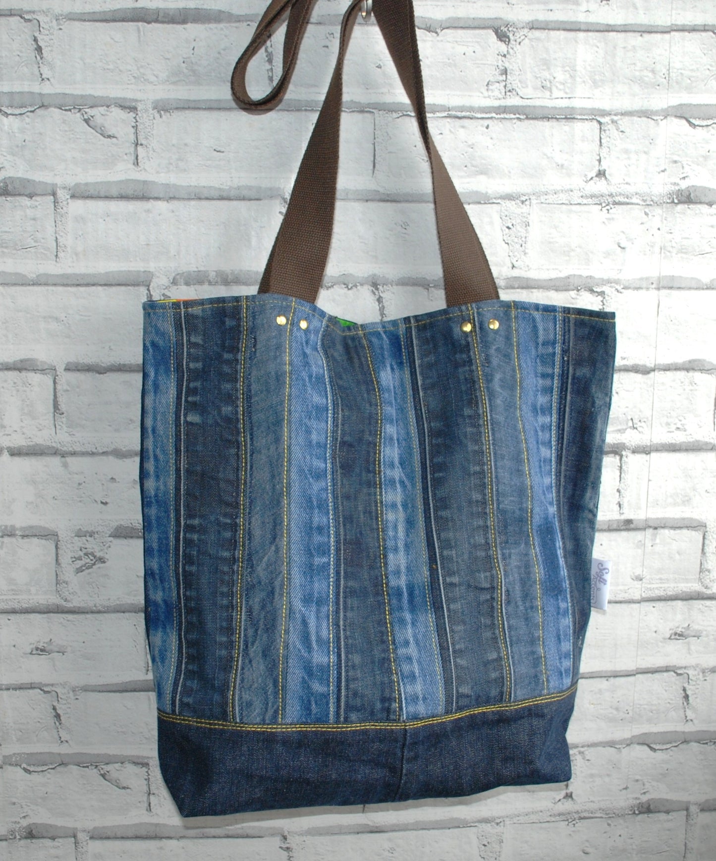Large Denim Tote Bag