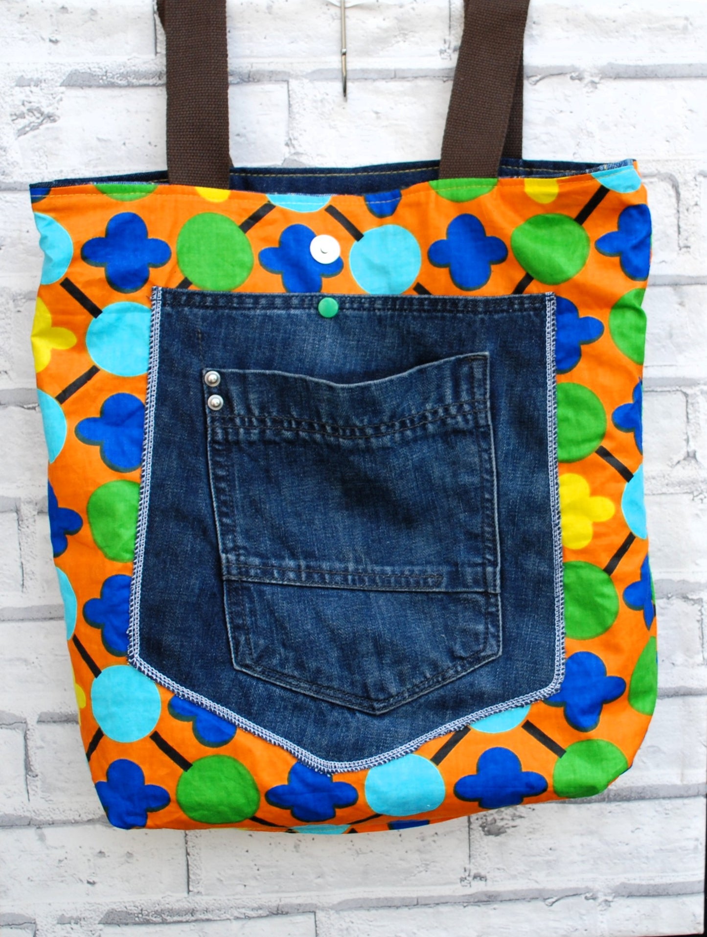 Large Denim Tote Bag